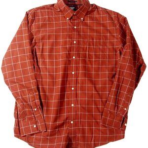 Lands End Mens No Iron Twill Traditional Fit Long Sleeve Shirt XL/T Preppy